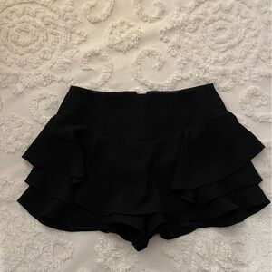 Zara black ruffle skort
